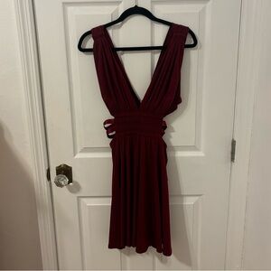 NEW WITH TAGS Express Maroon Dress with cutouts